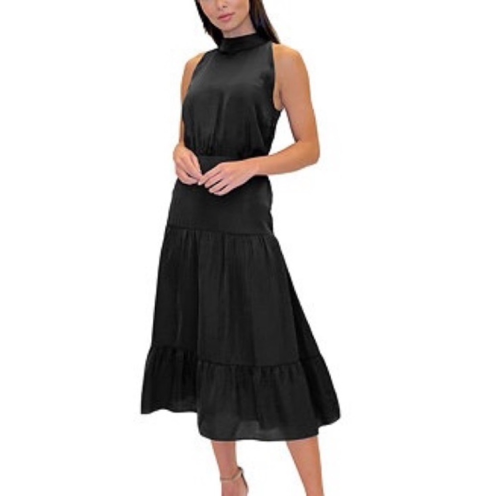 NWT Sam Edelman Parachute High-Neck Maxi Dress Size 14 – Tiered, Elegant & Flowy